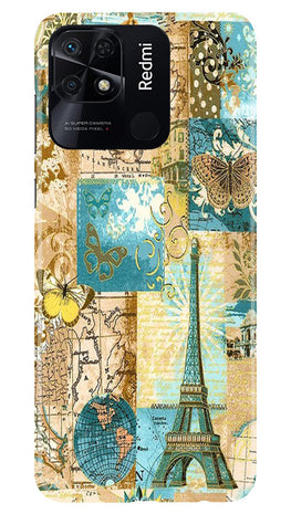 Travel Eiffel Tower Case for Redmi 10 Power (Design No. 175)