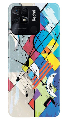 Modern Art Mobile Back Case for Redmi 10 (Design - 203)