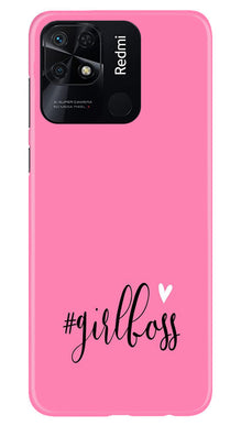 Girl Boss Black Mobile Back Case for Redmi 10 (Design - 237)