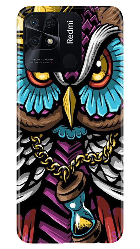 Owl Mobile Back Case for Redmi 10 (Design - 318)