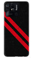 Black Red Pattern Mobile Back Case for Redmi 10 (Design - 332)