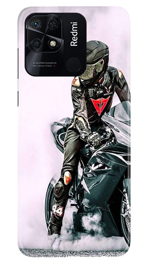 Biker Mobile Back Case for Redmi 10 Power (Design - 342)
