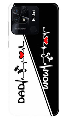 Love Mom Dad Mobile Back Case for Redmi 10 (Design - 344)