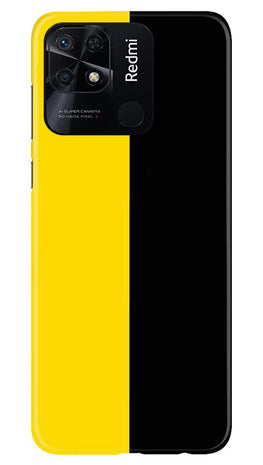 Black Yellow Pattern Mobile Back Case for Redmi 10 Power (Design - 354)