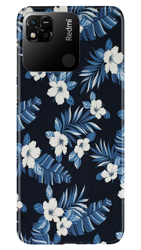 White flowers Blue Background2 Case for Redmi 10A