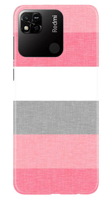 Pink white pattern Mobile Back Case for Redmi 10A (Design - 55)