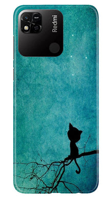 Moon cat Mobile Back Case for Redmi 10A (Design - 70)