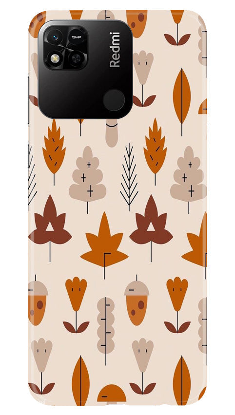 Leaf Pattern Art Case for Redmi 10A(Design - 132)