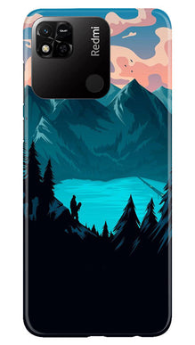 Mountains Mobile Back Case for Redmi 10A (Design - 155)