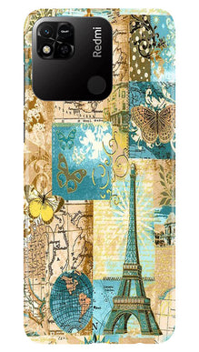 Travel Eiffel Tower Mobile Back Case for Redmi 10A (Design - 175)