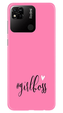 Girl Boss Black Mobile Back Case for Redmi 10A (Design - 237)