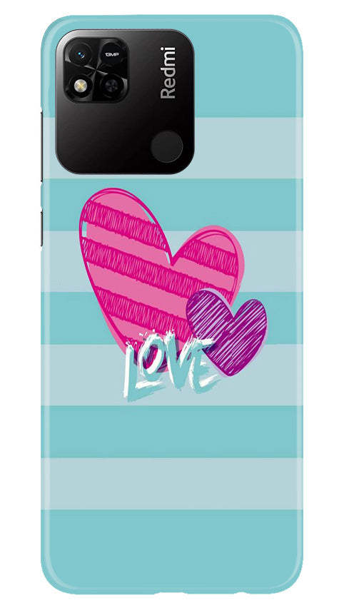White Heart Case for Redmi 10A (Design No. 260)