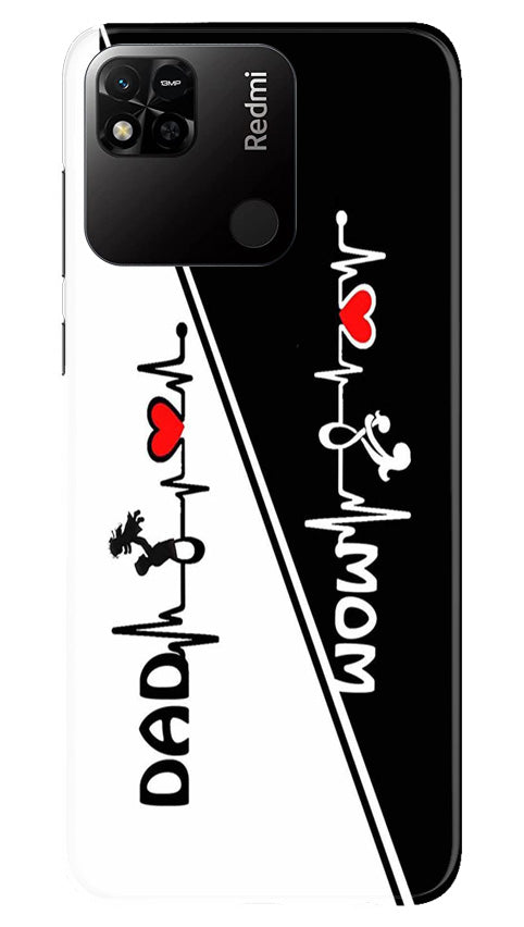 Love Mom Dad Mobile Back Case for Redmi 10A (Design - 344)