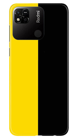 Black Yellow Pattern Mobile Back Case for Redmi 10A (Design - 354)