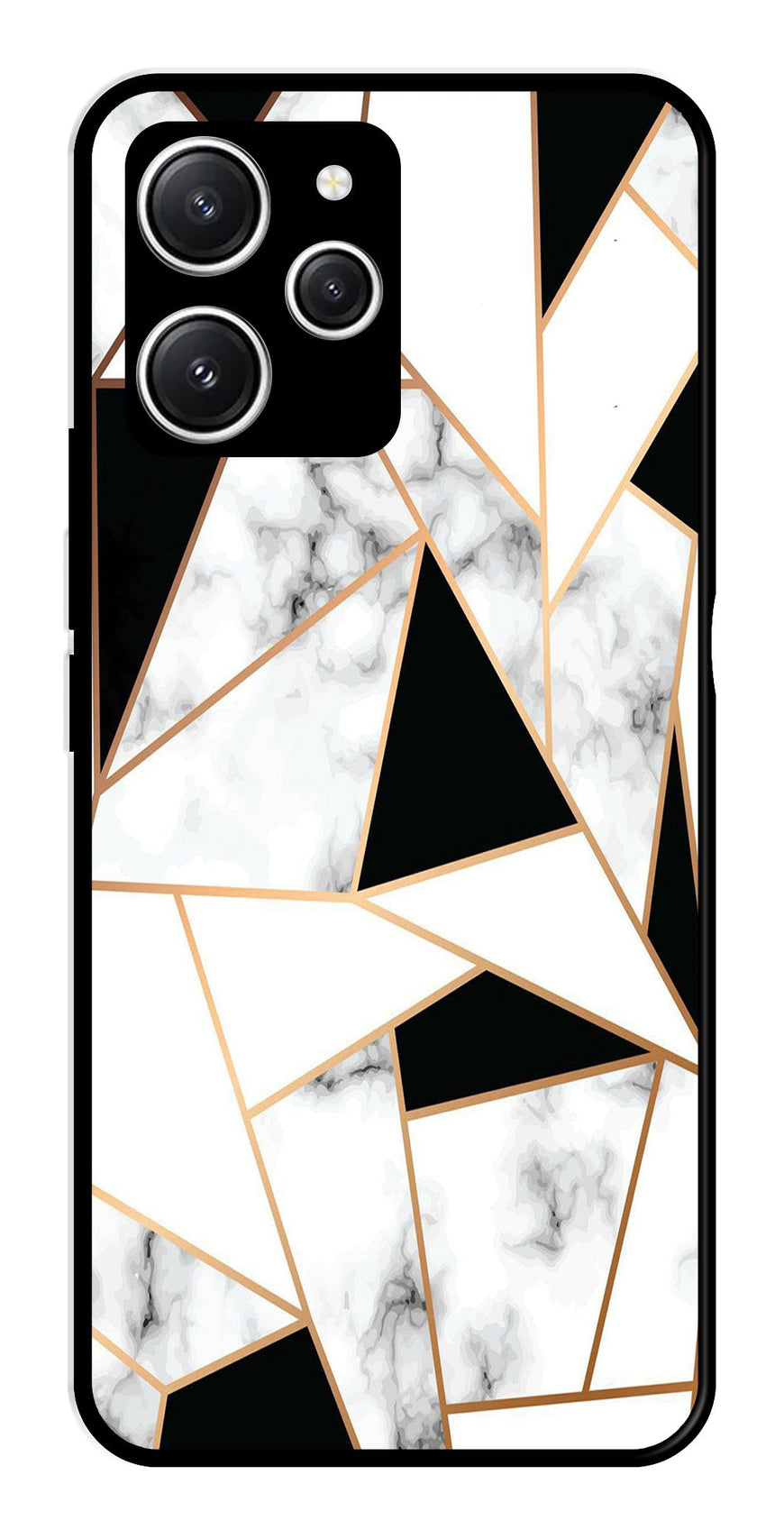 Marble Design2 Metal Mobile Case for Redmi 12   (Design No -08)