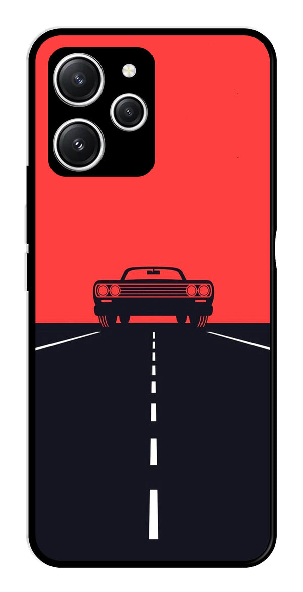 Car Lover Metal Mobile Case for Redmi 12   (Design No -21)