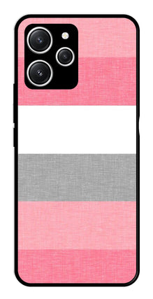 Pink Pattern Metal Mobile Case for Redmi 12