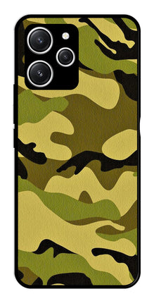 Army Pattern Metal Mobile Case for Redmi 12