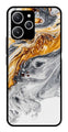 Marble Pattern Metal Mobile Case for Redmi 12   (Design No -36)