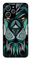 Lion Pattern Metal Mobile Case for Redmi 12   (Design No -40)