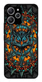 Owl Pattern Metal Mobile Case for Redmi 12   (Design No -42)