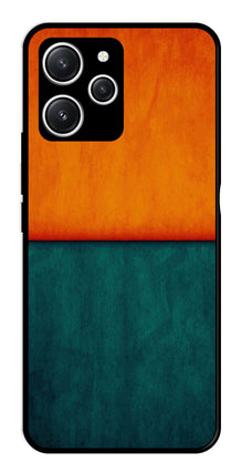 Orange Green Pattern Metal Mobile Case for Redmi 12