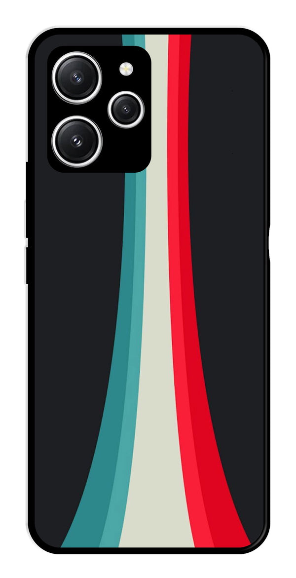 Modern Art Colorful Metal Mobile Case for Redmi 12   (Design No -48)