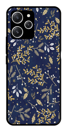 Floral Pattern  Metal Mobile Case for Redmi 12