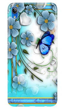 Blue Butterfly Mobile Back Case for Redmi 7a (Design - 21)