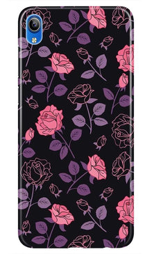 Rose Black Background Mobile Back Case for Redmi 7a (Design - 27)