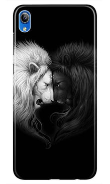 Dark White Lion Mobile Back Case for Redmi 7a  (Design - 140)