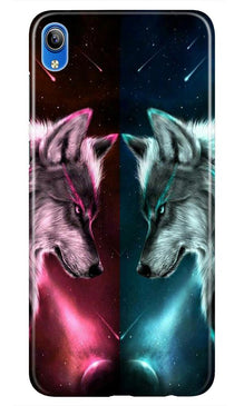 Wolf fight Mobile Back Case for Redmi 7a (Design - 221)