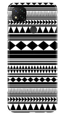 Black white Pattern Mobile Back Case for Xiaomi Redmi 9c (Design - 5)