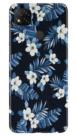 White flowers Blue Background2 Case for Xiaomi Redmi 9c