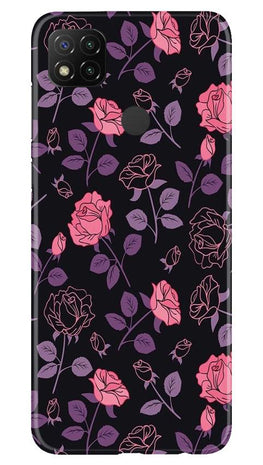 Rose Black Background Case for Xiaomi Redmi 9c
