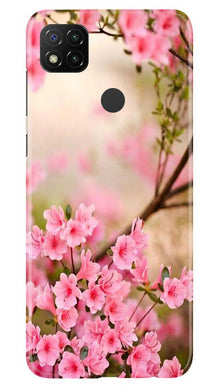 Pink flowers Mobile Back Case for Xiaomi Redmi 9c (Design - 69)