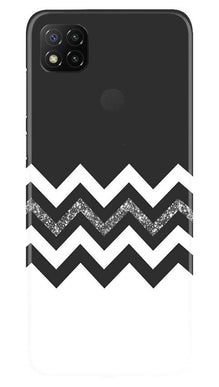 Black white Pattern2Mobile Back Case for Xiaomi Redmi 9c (Design - 83)