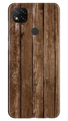 Wooden Look Mobile Back Case for Xiaomi Redmi 9c  (Design - 112)