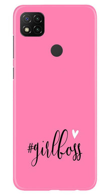 Girl Boss Pink Mobile Back Case for Xiaomi Redmi 9c (Design - 269)