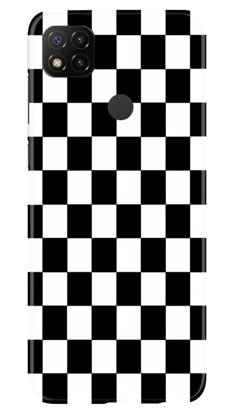 Black White Boxes Mobile Back Case for Xiaomi Redmi 9c (Design - 372)