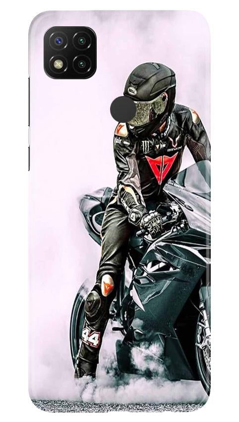 Biker Mobile Back Case for Xiaomi Redmi 9c (Design - 383)