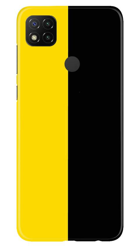 Black Yellow Pattern Mobile Back Case for Xiaomi Redmi 9c (Design - 397)