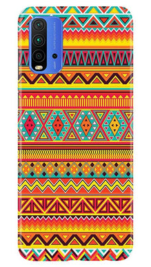 Zigzag line pattern Mobile Back Case for Redmi 9 Power (Design - 4)