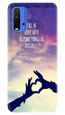 Fall in love Mobile Back Case for Redmi 9 Power (Design - 50)