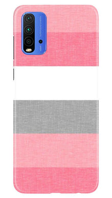 Pink white pattern Mobile Back Case for Redmi 9 Power (Design - 55)