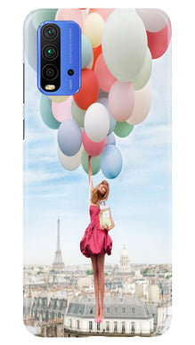 Girl with Baloon Mobile Back Case for Redmi 9 Power (Design - 84)
