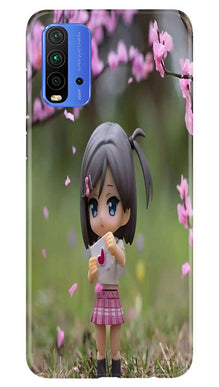 Cute Girl Mobile Back Case for Redmi 9 Power (Design - 92)