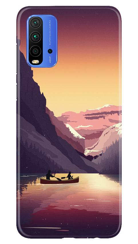 Mountains Boat Case for Redmi 9 Power (Design - 181)