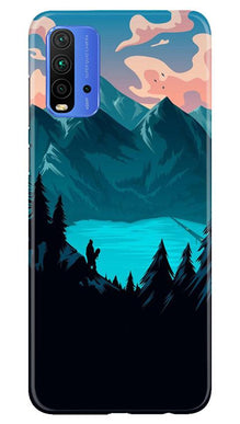 Mountains Mobile Back Case for Redmi 9 Power (Design - 186)