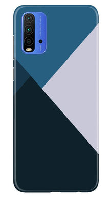 Blue Shades Mobile Back Case for Redmi 9 Power (Design - 188)